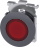Indicator light, illuminable, waistband round, red, mounting Ø 30.5 mm, 3SU1061-0JD20-0AA0