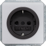 German schuko-style socket, silver, 16 A/250 V, Germany, IP20, 5UB1465