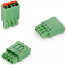 Socket header, 2 pole, pitch 3.5 mm, straight, green/orange, 691304100002