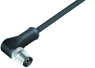 Sensor actuator cable, M12-cable plug, angled to open end, 3 pole, 2 m, PUR, black, 4 A, 77 3527 0000 50703-0200