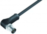 Sensor actuator cable, M12-cable plug, angled to open end, 4 pole, 2 m, PUR, black, 4 A, 77 3527 0000 50704-0200