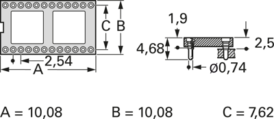 004-1-008-3-D1SFH-XT0 MPE-GARRY Semiconductor Sockets, Holders Image 2