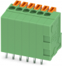 PCB terminal, 6 pole, pitch 2.54 mm, AWG 26-20, 6 A, spring-clamp connection, green, 1789579