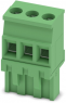 Socket header, 3 pole, pitch 5.08 mm, straight, green, 1792252