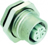 Socket, 4 pole, solder cup, screw locking, straight, 21033712415