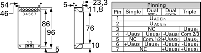 TMP 15148C TRACO POWER Built-In Power Supplies