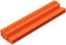 Pin header, 24 pole, pitch 5.08 mm, angled, orange, 231-654/018-000