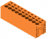PCB terminal, 10 pole, pitch 5.08 mm, AWG 24-12, 20 A, spring-clamp connection, orange, 1331520000
