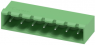 Pin header, 7 pole, pitch 5.08 mm, angled, green, 1757297