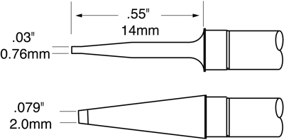 TCP-BLP2 METCAL Soldering tips, desoldering tips and hot air nozzles Image 2