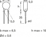 PTC thermistor, 70 Ω (70R), 80 °C, 25 %