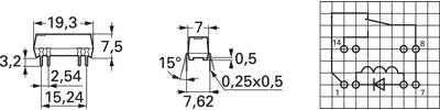 DIP12-1C90-51D Standex Electronics Reed Relays Image 2