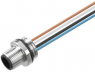 Sensor actuator cable, M12-flange plug, straight to open end, 4 pole, 0.5 m, PUR, 4 A, 1861220000