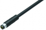 Sensor actuator cable, M8-cable plug, straight to open end, 5 pole, 2 m, PUR, black, 3 A, 79 3413 52 05