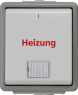 Surface mounted moist room emergency heating switch, gray, 250 V (AC), 10 A, IP44, 5TA4741