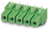 Socket header, 3 pole, pitch 10.16 mm, angled, green, 1969865