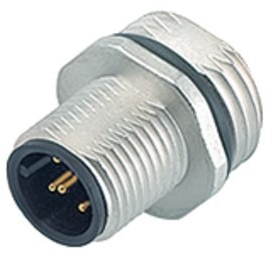 Panel plug, PG9, 5 pole, solder connection, screw locking, straight, 86 0131 0002 00005