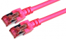 Patch cable, RJ45 plug, straight to RJ45 plug, straight, Cat 6, S/FTP, LSZH, 3 m, magenta