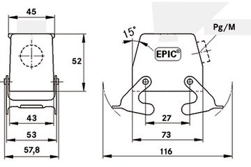 19045000 LAPP Housings for HDC Connectors Image 2