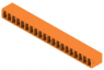 Pin header, 20 pole, pitch 3.81 mm, angled, orange, 1942250000