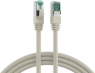 Patch cable, RJ45 plug, straight to RJ45 plug, straight, Cat 6A, S/FTP, LSZH, 15 m, gray