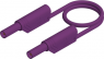 Measuring lead with (4 mm plug, spring-loaded, straight) to (4 mm plug, spring-loaded, straight), 2 m, purple, PVC, 2.5 mm², CAT II