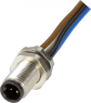 Sensor actuator cable, M5-flange plug, straight to open end, 4 pole, 0.2 m, 1 A, 21470000003