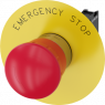 Emergency stop, rotary release, mounting Ø  22.3 mm, unlit, 500 V, 1 Form B (N/C), 3SU1150-1HB20-1CG0