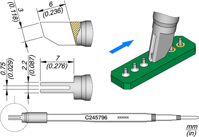 C245796 JBC Soldering tips, desoldering tips and hot air nozzles