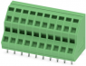 PCB terminal, 20 pole, pitch 5 mm, AWG 24-14, 16 A, spring-clamp connection, green, 1755554