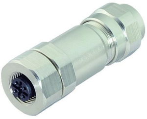 Jack, M12, 5 pole, screw connection, screw locking, straight, 99 1436 991 05