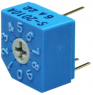 Encoding rotary switches, 10 pole, BCD, angled, 100 mA/5 VDC, S-2030A (P)