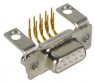 D-Sub socket, 9 pole, standard, angled, solder pin, 09671126801