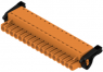 Socket header, 17 pole, pitch 5 mm, straight, orange, 1016510000