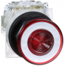 Pushbutton, unlit, 1 Form C (NO/NC), waistband round, red, mounting Ø 30 mm, 9001SKR9RH13