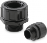 Straight hose fitting, M20, polyamide, IP65/IP68, black, (L) 41 mm