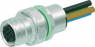 Sensor actuator cable, M12-flange socket, straight to open end, 4 pole, 0.3 m, 12 A, 21033962402