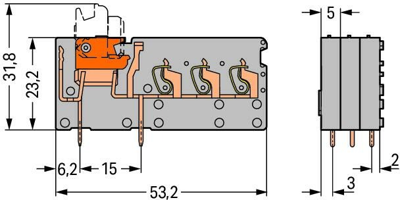 742-153 WAGO PCB Terminal Blocks Image 2