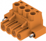 Socket header, 4 pole, pitch 5 mm, straight, orange, 1955780000