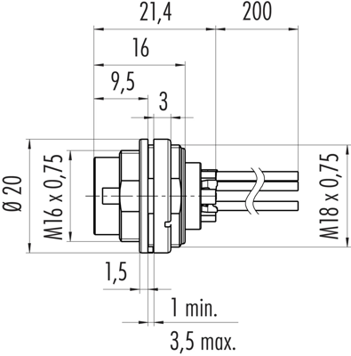 09 0311 702 04 binder Sensor-Actuator Cables Image 2