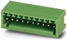 Pin header, 10 pole, pitch 2.5 mm, angled, green, 1881529