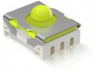 Short-stroke pushbutton, 1 Form A (N/O) + 1 Form B (N/C), 0.1 A/35 V, unlit , actuator (yellow, L 1.4 mm), 2.9 N, SMD