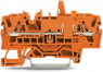 2-wire disconnect and measuring terminal, spring-clamp connection, 0.25-4.0 mm², 1 pole, 16 A, 6 kV, orange, 2002-1672/401-000