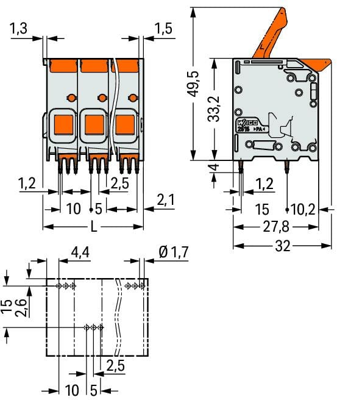 2616-1102/020-023 WAGO PCB Terminal Blocks Image 2