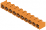 Pin header, 10 pole, pitch 7.62 mm, angled, orange, 1980450000