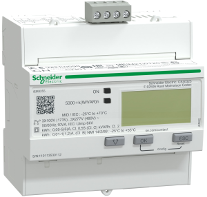 Energy meter, 3-ph, 5A, Modbus, 1E/1A, MID