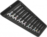 Open-ended ring wrench kit, 11 pieces with bag, 8-19 mm, 15°, 295 mm, 1305 g, Chrome molybdenum steel, 05020231001