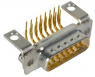 D-Sub plug, 15 pole, standard, angled, solder pin, 09672226801