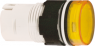 Signal light, illuminable, waistband round, orange, front ring black, mounting Ø 16 mm, ZB6AV8