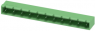 Pin header, 11 pole, pitch 7.62 mm, angled, green, 1766327